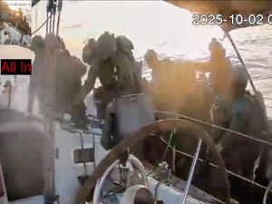 Supporting image for story: Activists say Israeli navy has intercepted almost half of Gaza aid flotilla