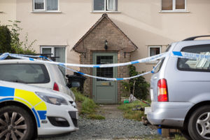 Police have taped off a house at Rushbury Road in Church Stretton