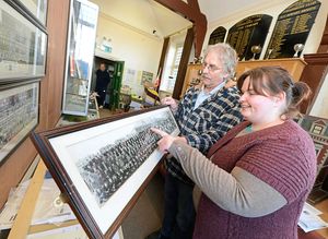 Volunteers Mark Hignett and Cass Killow