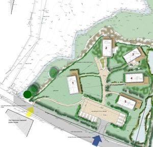 How the chalets would be placed in the field.