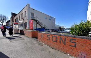 The car park and wall in Bradford Street, being used as a toilet