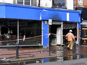 Damage could be seen to the windows at the front of the shop