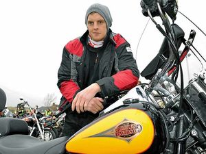 Supporting image for story: Kind-hearted motorcyclists ride again in memory of biker Brandon