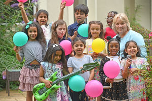 Sarah Fisher threw a disco for youngsters at Newbridge Prep School to mark her retirement