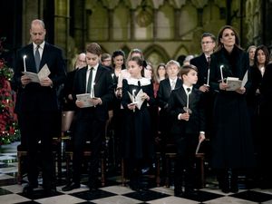 Supporting image for story: William and Kate join celebrities for Together at Christmas carol service