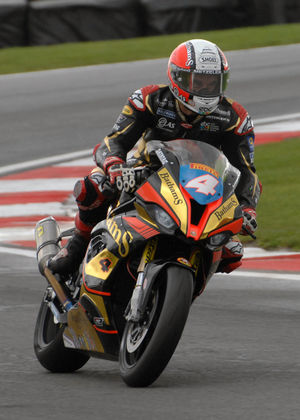 Rutter was out on the new BMW 1000RR for the first time. Picture: Dave Holland