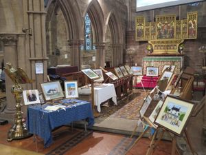 The ornate setting of St Swithun's Church provided a fitting backdrop for more displays. Photos: Christine Williams