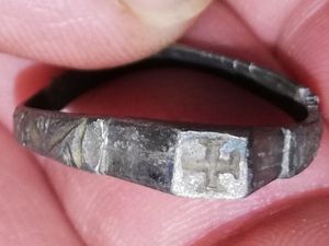 The 'Knights Templar' ring discovered by Andy Bassett. Picture: Andy Bassett
