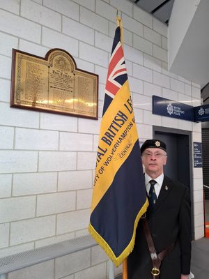 Members of the Royal British Legion led a minutes silence to remember those lost in the war