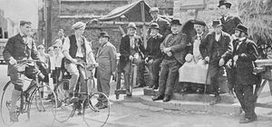 Extras in Much Wenlock for the filming of Gone To Earth