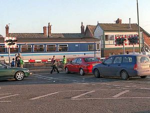 Supporting image for story: Barriers at notorious Shropshire level crossing stuck down again causing traffic chaos