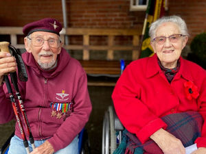 Danny Mason, who served with the Parachute Regiment and is pictured with Mary Roberts, Churchill House