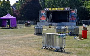 The work has begun to clear up the festival area