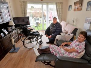 Joe Edwards and his neighbour Elsie Hall