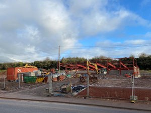 New Co-op store under construction in Lichfield Road, Stone