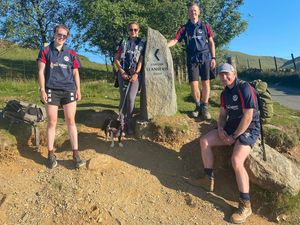 Supporting image for story: Firefighter Dave and his team make it up Snowdon - five times