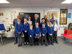 Supporting image for story: Mr Speaker finds himself answering questions during visit to Stafford school