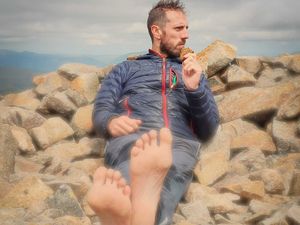 Supporting image for story: Fundraiser takes on Three Peaks challenge barefoot