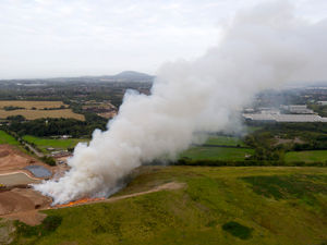 Supporting image for story: Firefighters tackle huge blaze at Telford recycling plant - with VIDEO and PICTURES