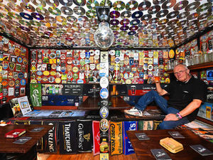 Supporting image for story: WATCH: Pint-size pub created in Staffordshire back garden shed