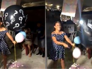 Supporting image for story: Watch the moment a baby’s gender reveal went stratospherically wrong