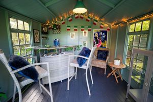 The summerhouse currently has a small bar area. Photo: Yopa/Zoopla