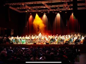 Wolverhampton Symphony Orchestra playing alongside Wolverhampton Youth Orchestra at The Halls Wolverhampton in February 2024.
