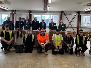Supporting image for story: Cementing the future of housebuilding: Walsall students get hands-on experience
