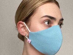 Supporting image for story: Shropshire boutique and royal fashion designer launch masks with style