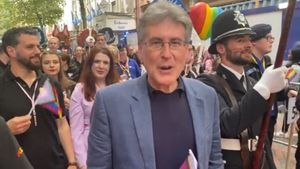 West Midlands PCC Simon Foster poses in a promotional video at Birmingham Pride