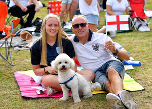 Darren Hunt and daughter Emily, aged 17, with Ollie the dog 