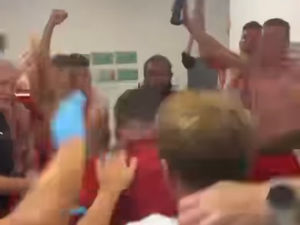 Supporting image for story: Loyal Stourbridge fan cheered on by players in dressing room before big move away