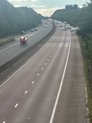 Both carriageways were closed