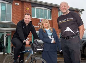 Sales Adviser Tracey join Paul Ebrey (left) and Evan Grant (right) at Hampton Gym