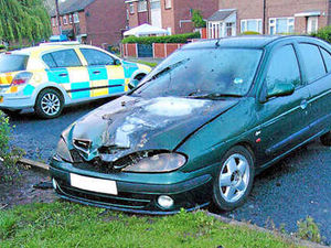 Supporting image for story: Vehicle damaged by Telford blaze