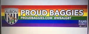 Proud Baggies flying the flag for LGBT+ fans at The Hawthorns