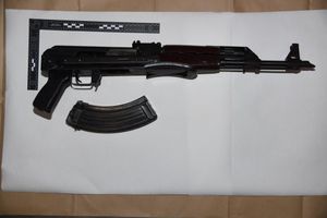 The Zastava M70AB2 is a variant of the Soviet Kalashnikov AKM rifle.  