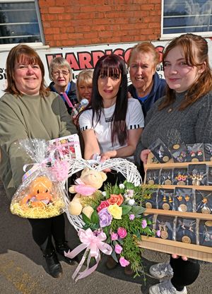  Great Wyrley craft fair at Harrison's Sports and Social Club  (L-R), Lisa Beddows, Janet Vernals, Helen Hughes, Pauline Leesey and Rebecca Taylor.