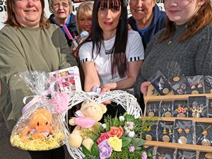  Great Wyrley craft fair at Harrison's Sports and Social Club  (L-R), Lisa Beddows, Janet Vernals, Helen Hughes, Pauline Leesey and Rebecca Taylor.