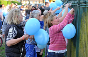 The scenes at West Park on Saturday night