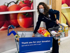 Supporting image for story: Food donation trolleys set up at Shrewsbury store