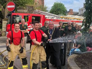 Supporting image for story: Newport firefighters help to water flowerbeds ahead of Britain in Bloom effort