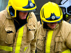 Supporting image for story: Firefighters free vehicle stuck in water near Telford amid heavy rain