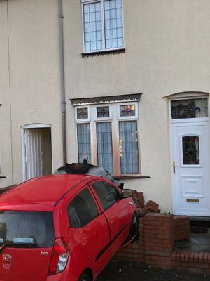 The scene after the crash. Photo: Dudley Fire Station