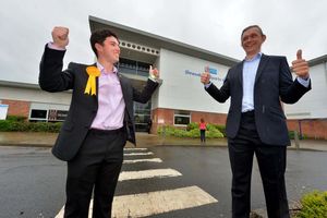 New Lib Dem councillors Alex Wagner, left, and Rob Wilson