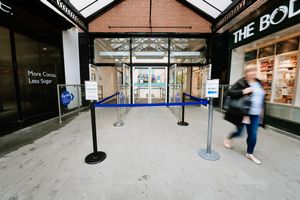 New social distancing measures outside across Shrewsbury ahead of the shops reopening on Monday