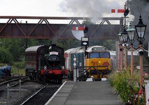The arrival of the interactive Inspiration train at Severn Valley Railway, Kidderminster Town station which celebrates 200 years of the modern railway.