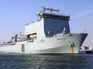 Supporting image for story: UK aid arrives in Gaza as pier begins operations