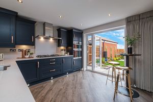 The kitchen in the show home of Rose Place in Shrewsbury