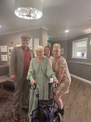 Residents and colleagues at HC-One’s Foley Grange Care Home’s fashion show event